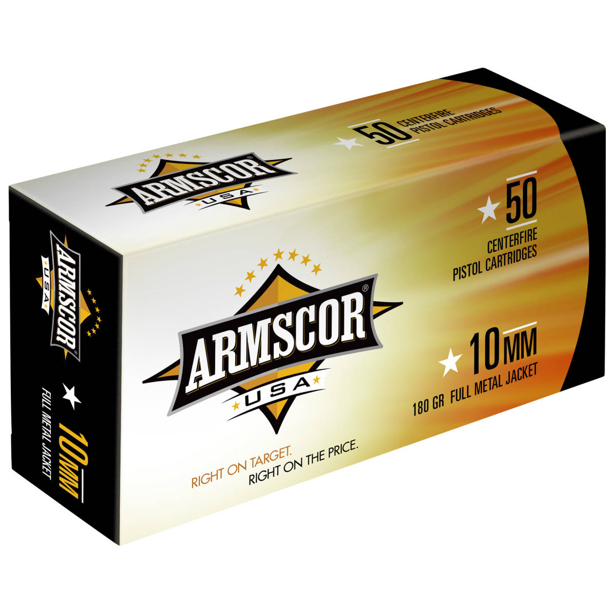 Armscor FAC102N USA 10mmAuto 180gr Full Metal Jacket 50 Per Box/20 Case-img-1