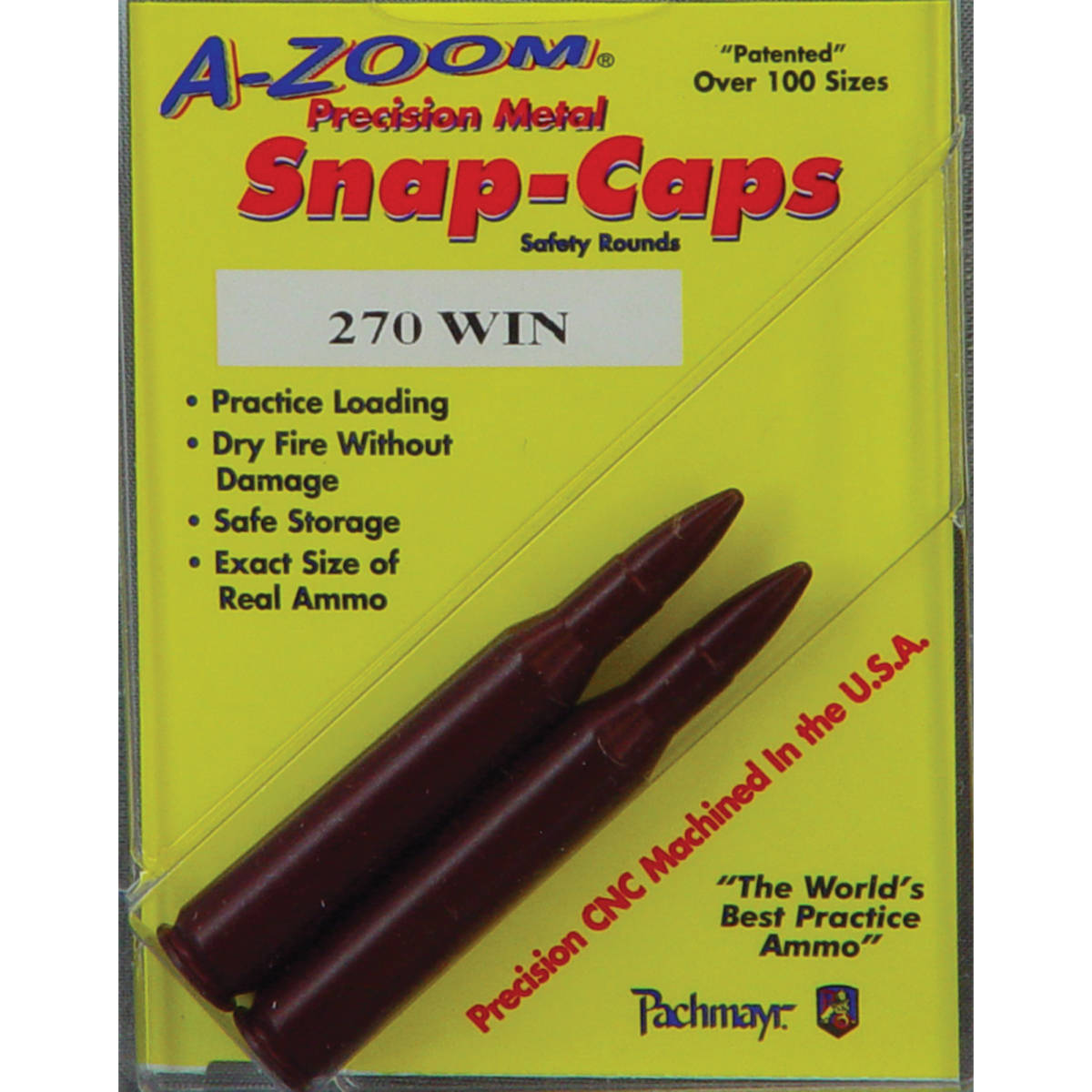 A-Zoom 12224 Rifle Snap Cap 270 Win Aluminum 2 Pack-img-0