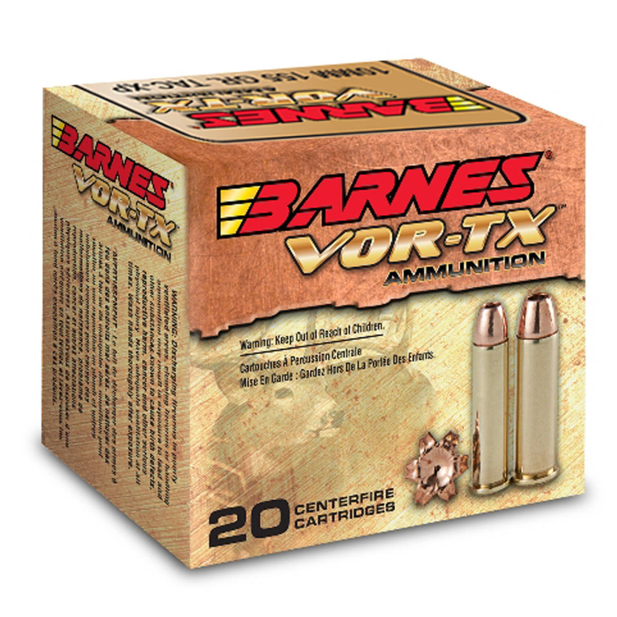 Barnes Bullets 22037 VOR-TX Handgun 41Rem Mag 180gr 20 Per Box/10 Case-img-1