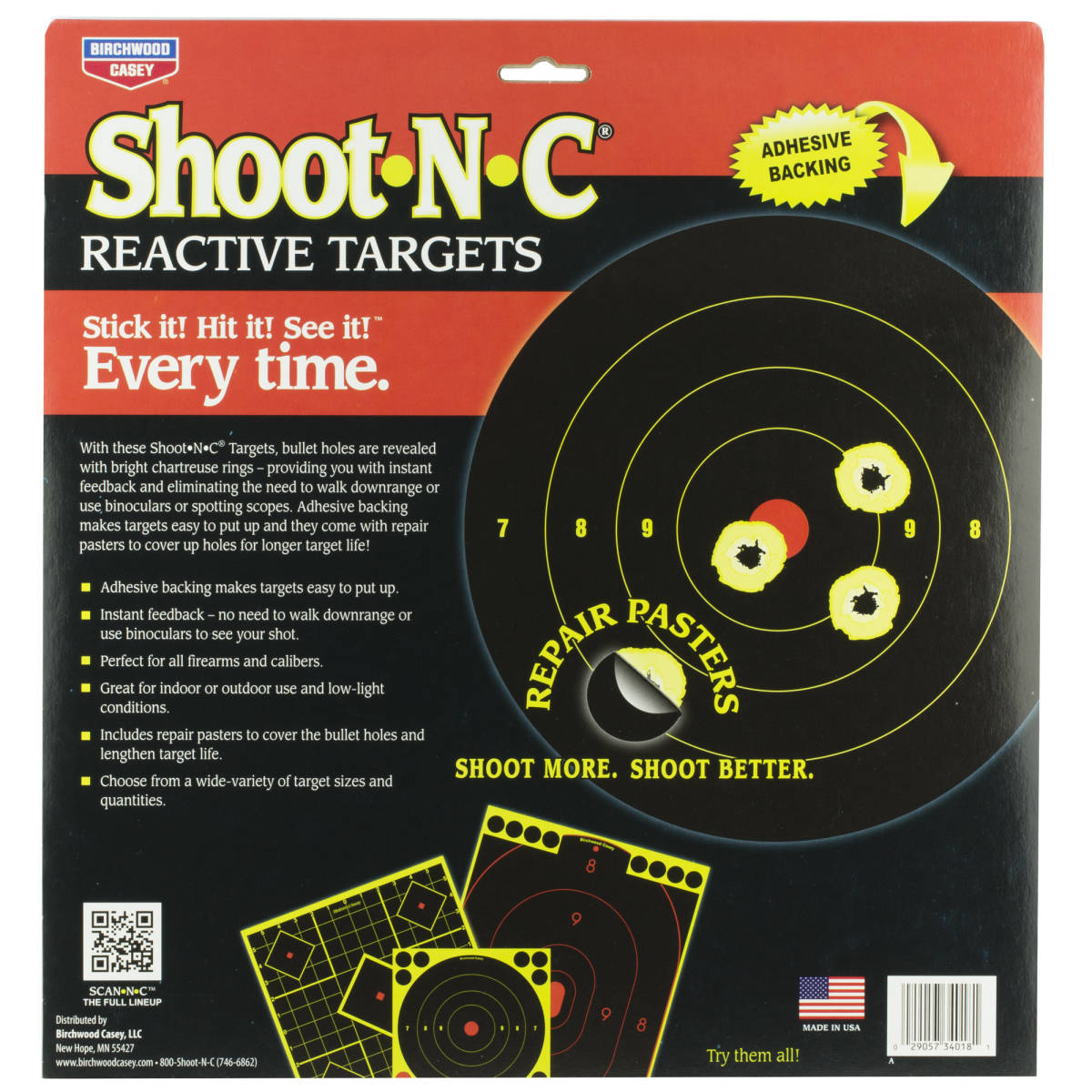 Birchwood Casey 34018 ShootNC Reactive Target Variety Pack