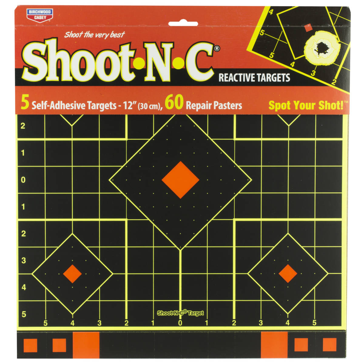 Birchwood Casey 34207 Shoot-N-C Reactive Target Self-Adhesive Paper ...