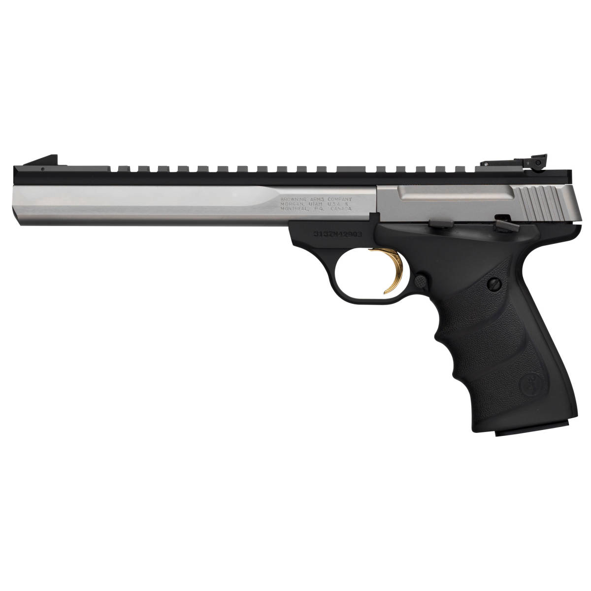Browning Buck Mark Contour 22 LR 7.25" 10+1 Ultragrip Stainless Matte...-img-1