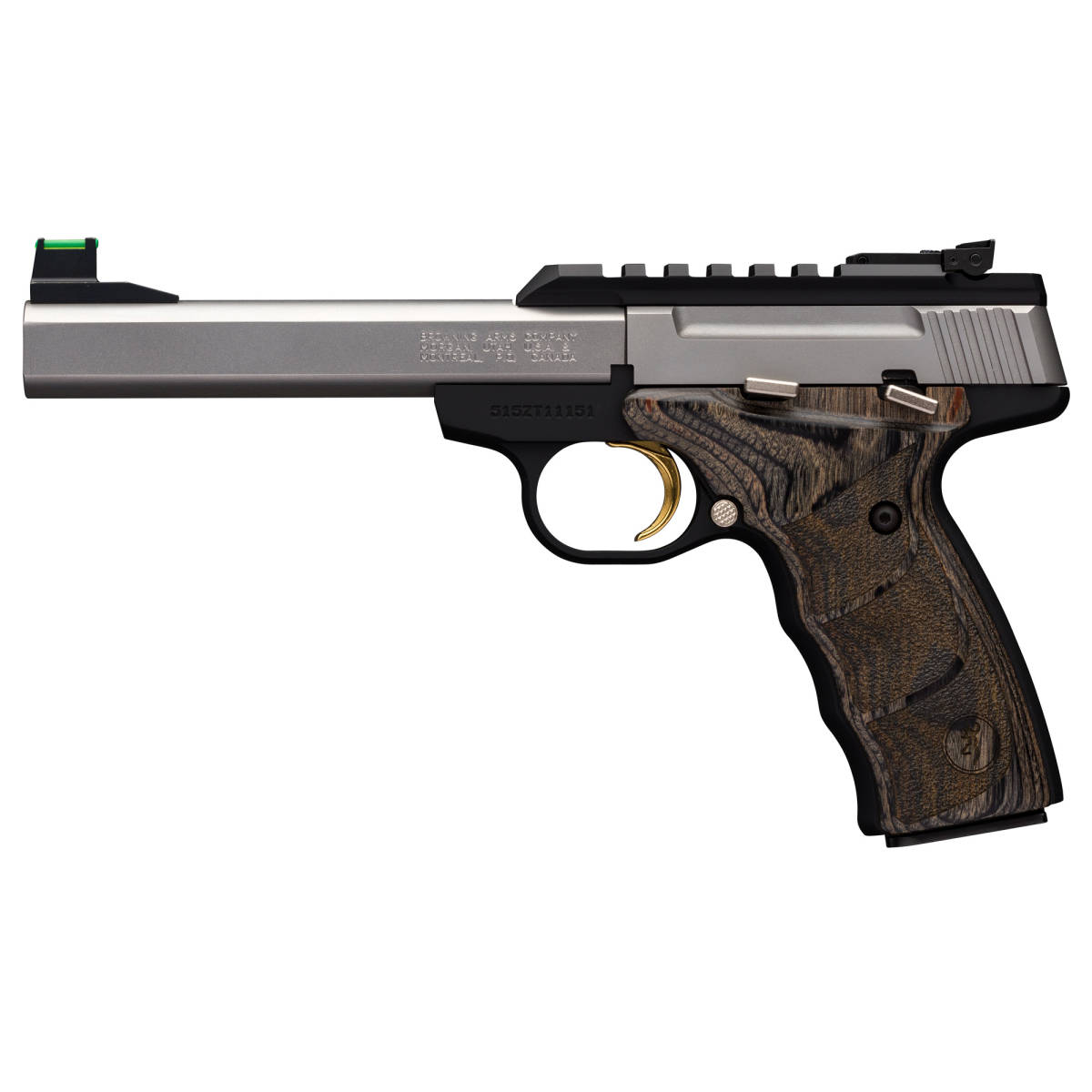 Browning Buck Mark Plus 22 LR 5.50" 10+1 Laminate Stainless Matte Black...-img-1