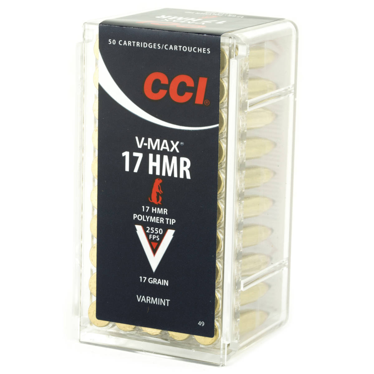 CCI 0049 VMAX 17HMR 17 gr Hornady 50 Per Box/40 Case-img-2