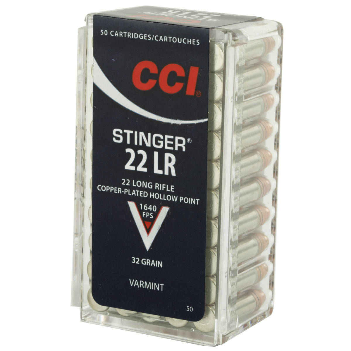 CCI “STINGER” 22LR HP Hollow Point 50 Rounds 22 LR STINGER CPHP-img-1