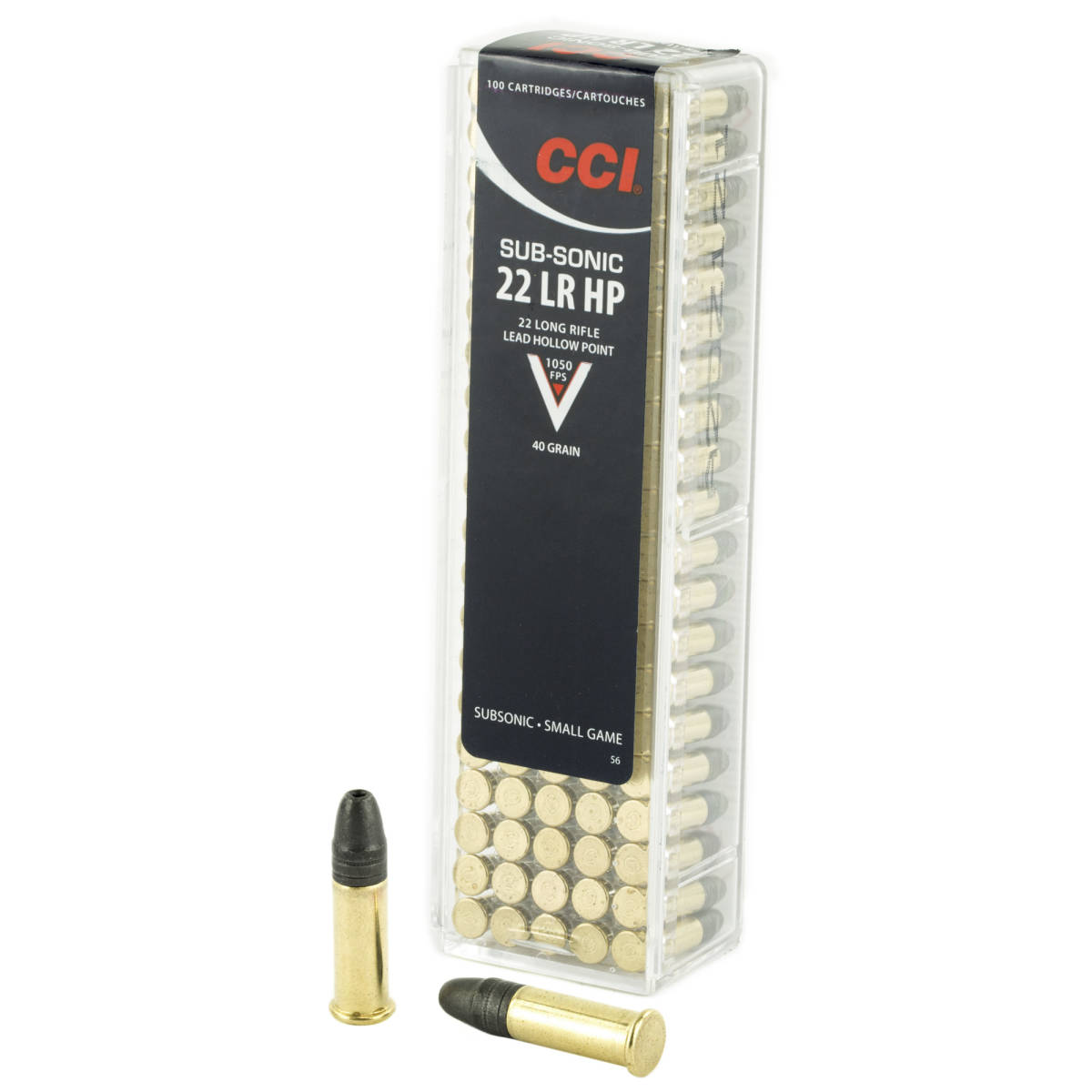 CCI 0056 Subsonic Small Game 22 LR 40 gr Lead Hollow Point 100 Per Box ...