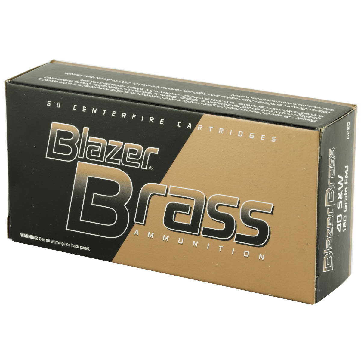 CCI 5220 Blazer Brass 40 S&W 180gr Full Metal Jacket-img-2