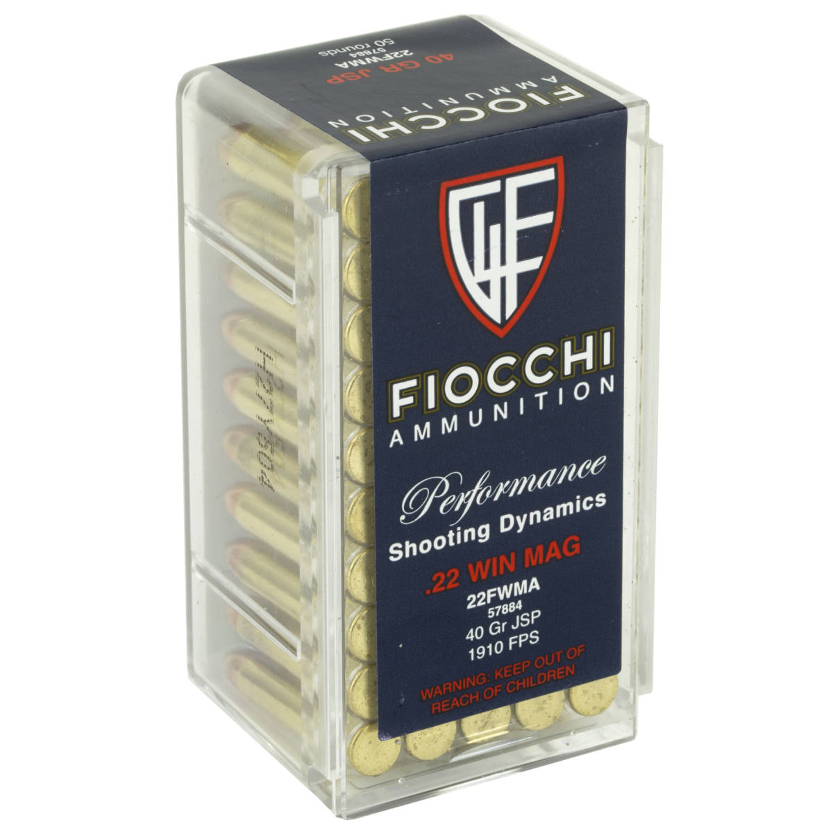 Fiocchi 22FWMA Field Dynamics Performance 22 WMR 40 gr Jacketed Soft...-img-1