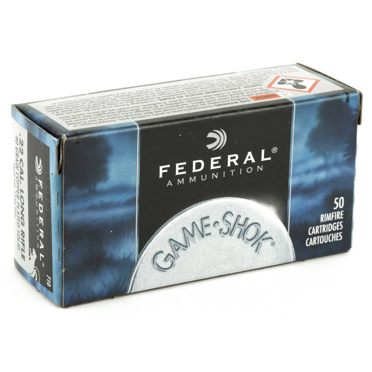 Federal 710 Small Game & Target High Velocity 22 LR 40 gr Copper Plated ...