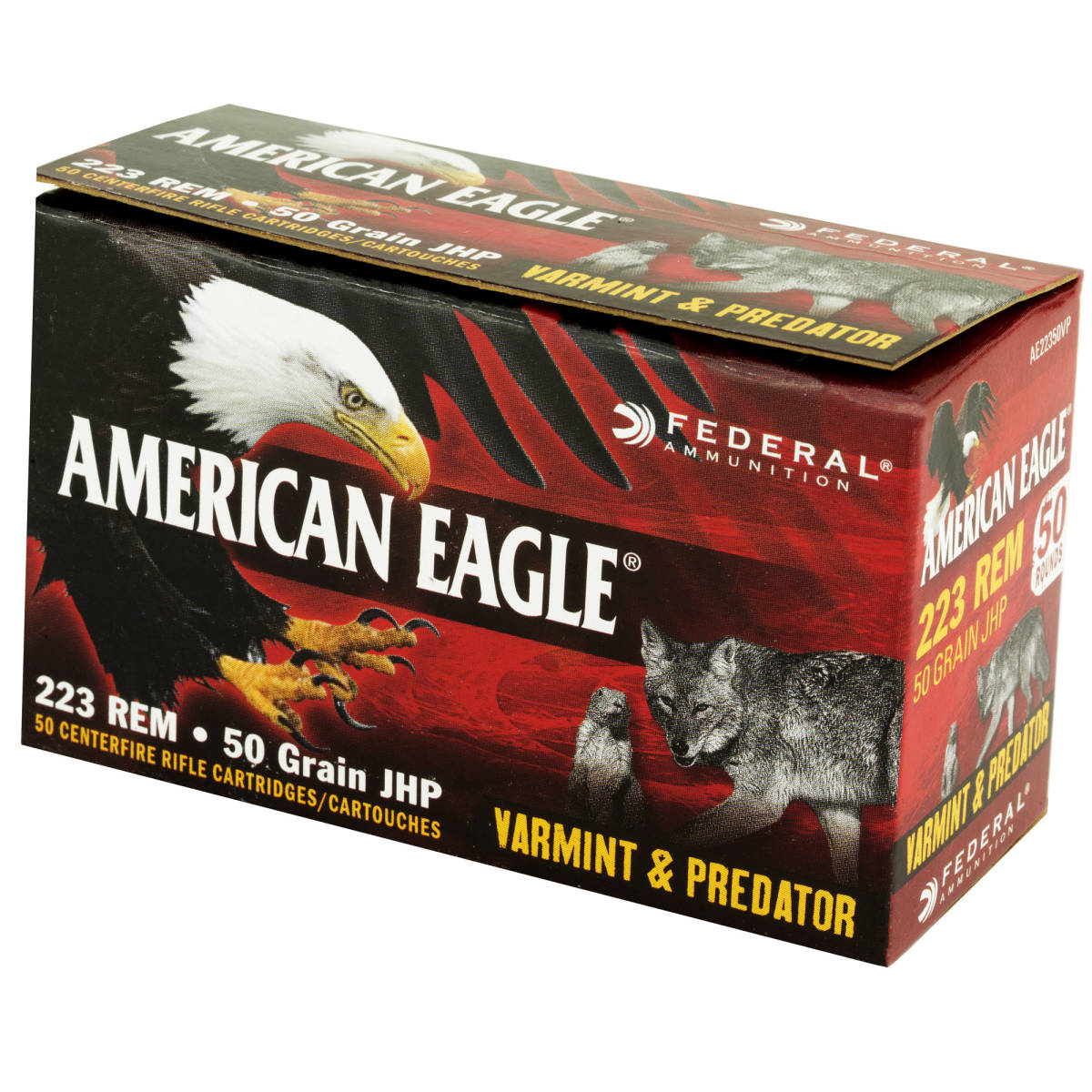 Federal AE22350VP American Eagle Varmint & Predator 223Rem 50gr Jacketed-img-3