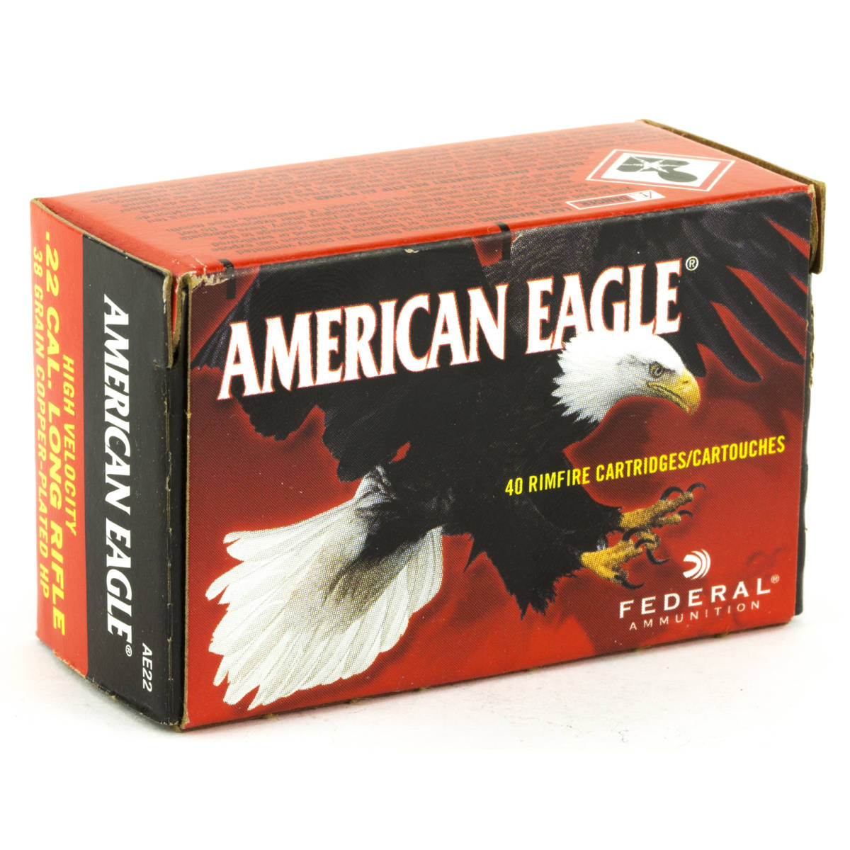 Federal AE22 American Eagle 22 LR 38 gr Copper Plated Hollow Point 40...-img-1