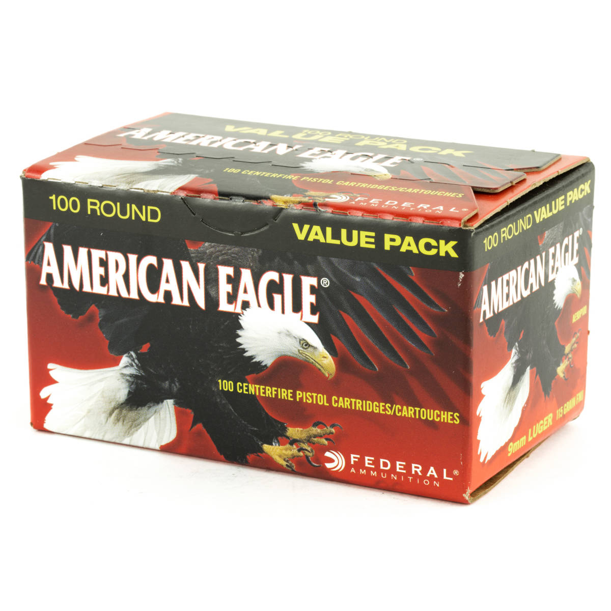 Federal AE9DP100 American Eagle Handgun 9mmLuger 115gr Full Metal ...