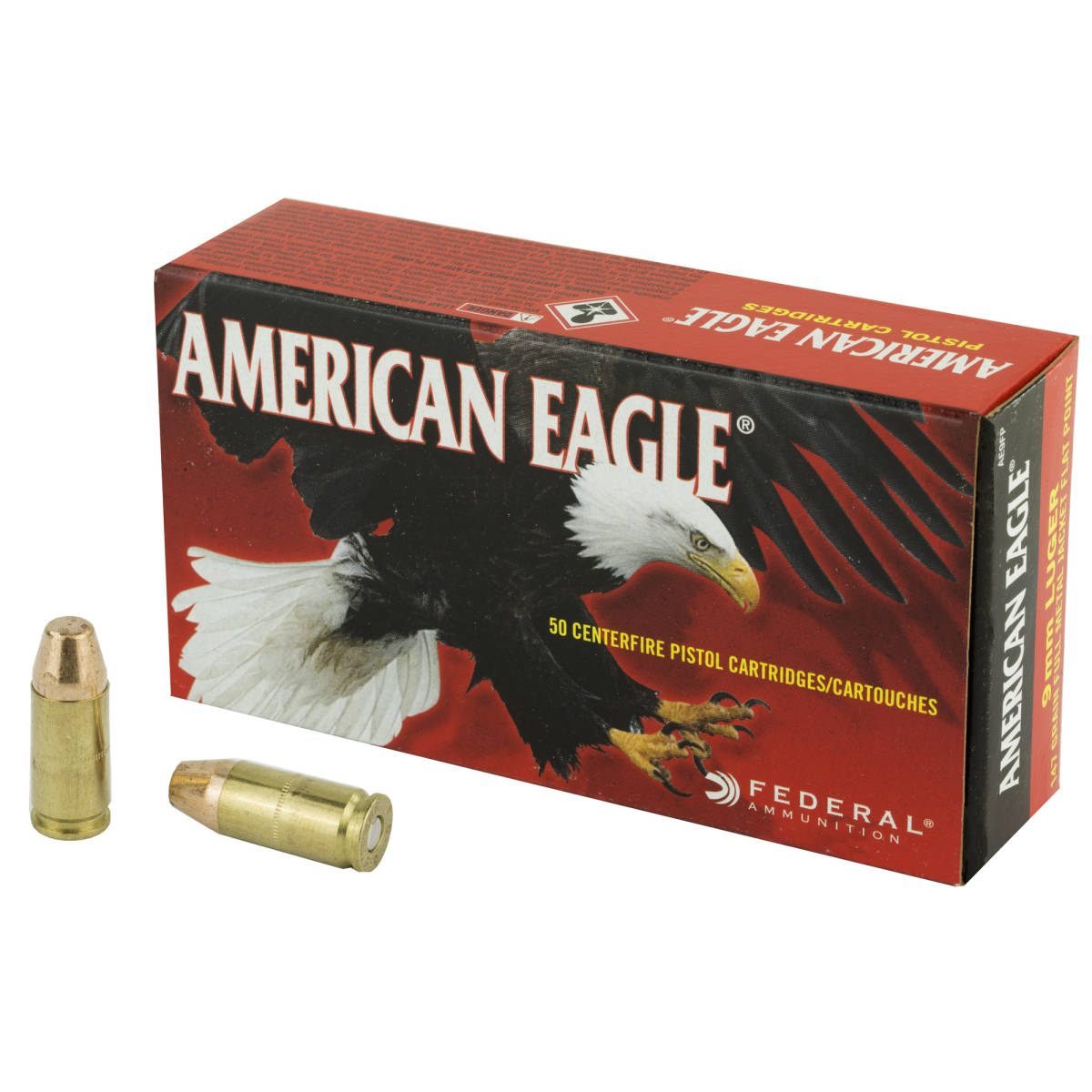 Federal AE9FP American Eagle Handgun 9mmLuger 147gr Full Metal Jacket...-img-1