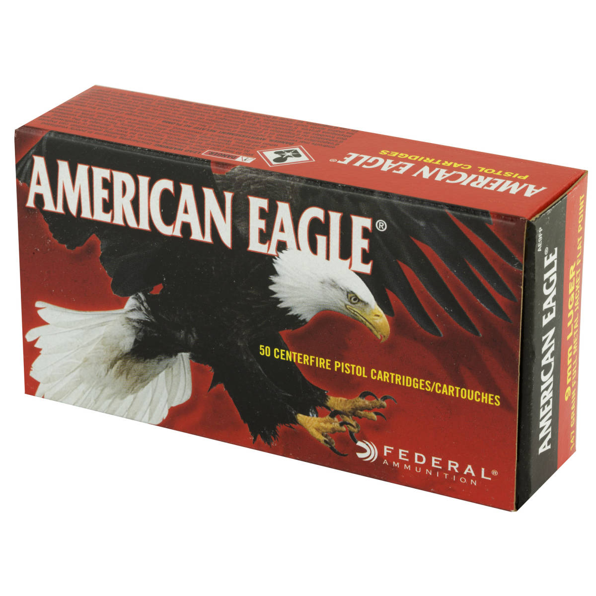 Federal AE9FP American Eagle Handgun 9mmLuger 147gr Full Metal Jacket...-img-3