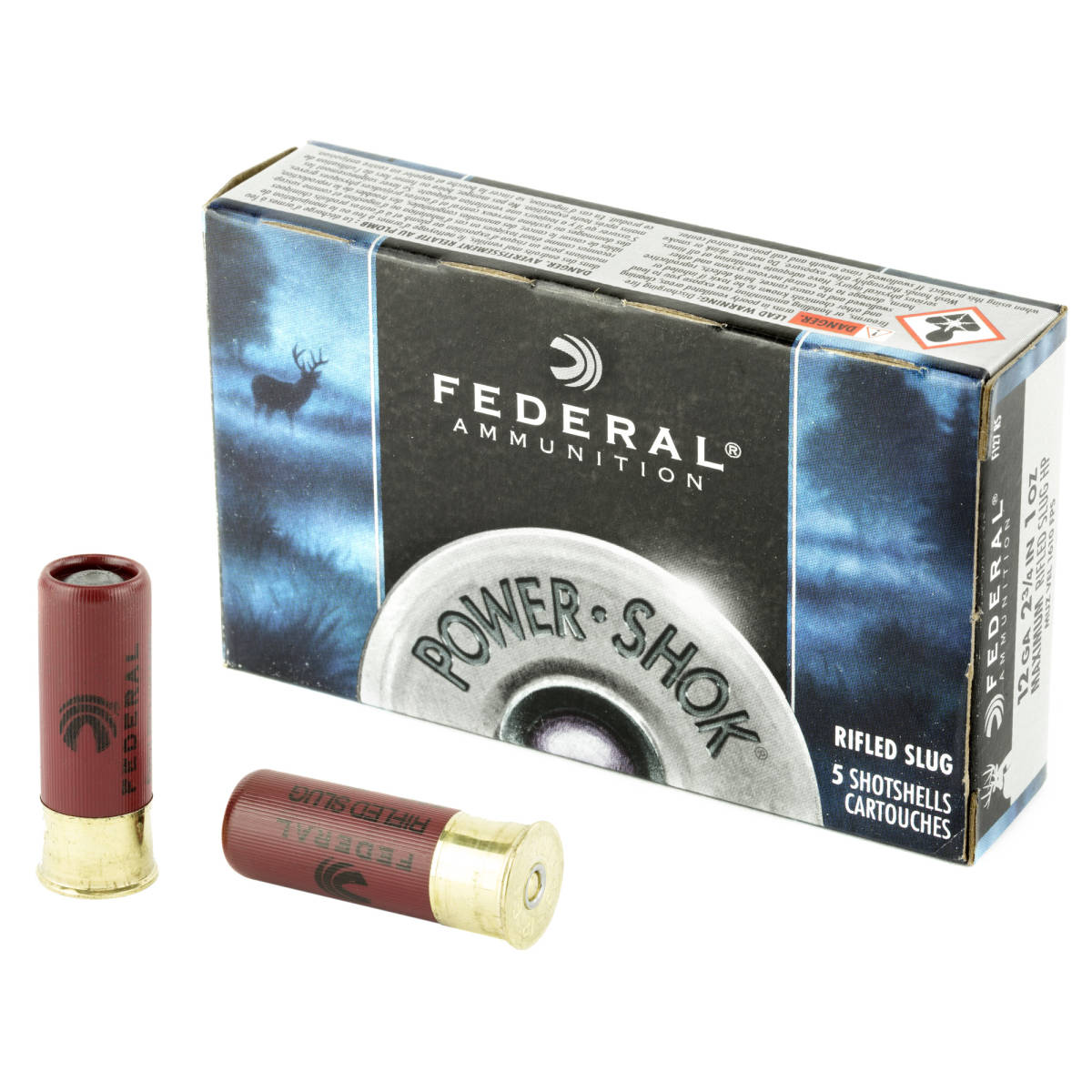 Federal F127RS Power-Shok 12 Gauge 2.75” 1 oz Slug Shot 5/Bx-img-1