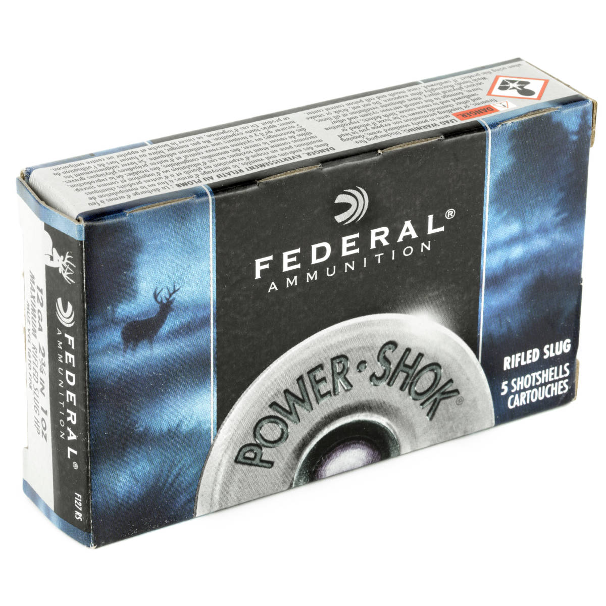 Federal F127RS Power-Shok 12 Gauge 2.75” 1 oz Slug Shot 5/Bx-img-2