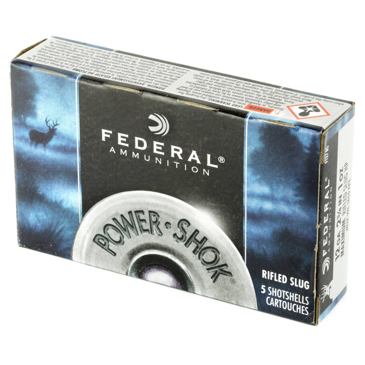 Federal F127RS Power-Shok 12 Gauge 2.75” 1 oz Slug Shot 5/Bx-img-3
