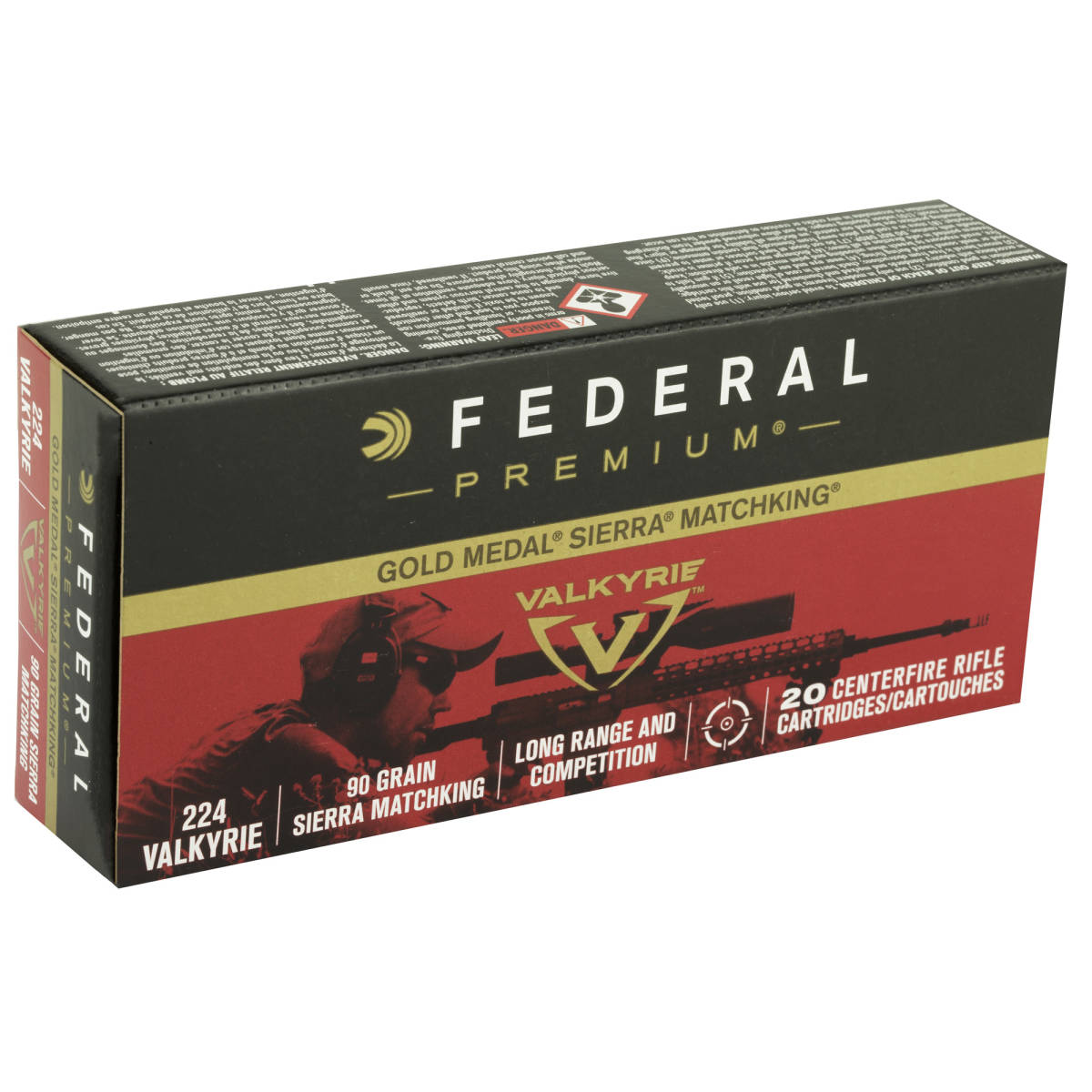 Federal Gold Medal 224 Valkyrie 90 Gr Sierra MatchKing Hollow Point ...