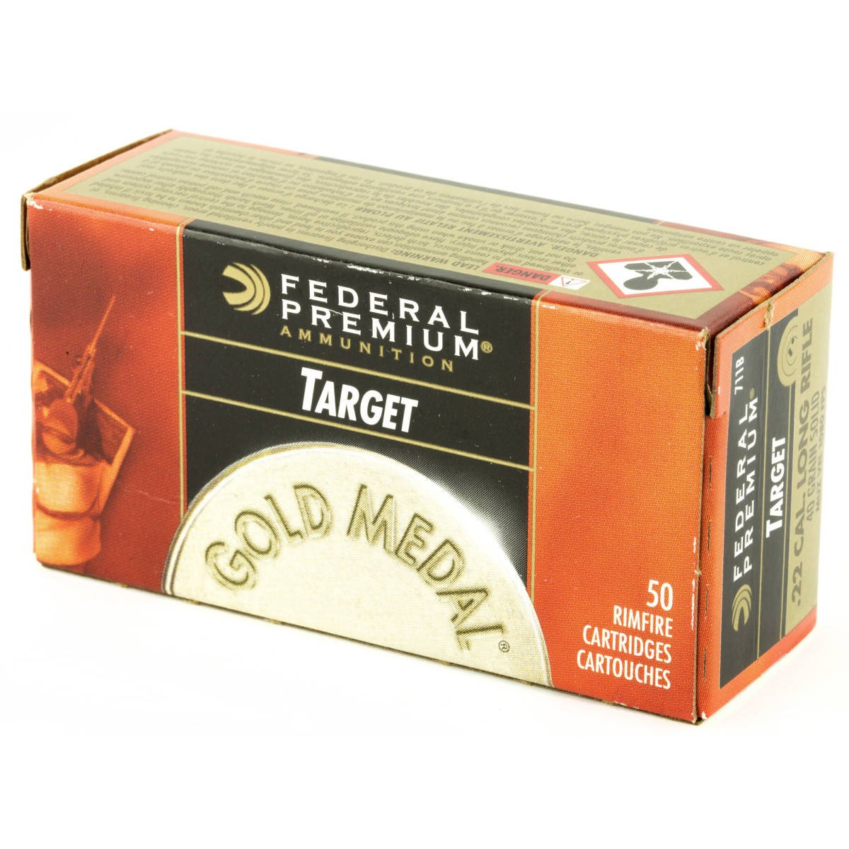 Federal 711B Premium Gold Medal 22 LR 40 gr Lead Round Nose 50 Per Box/...-img-2