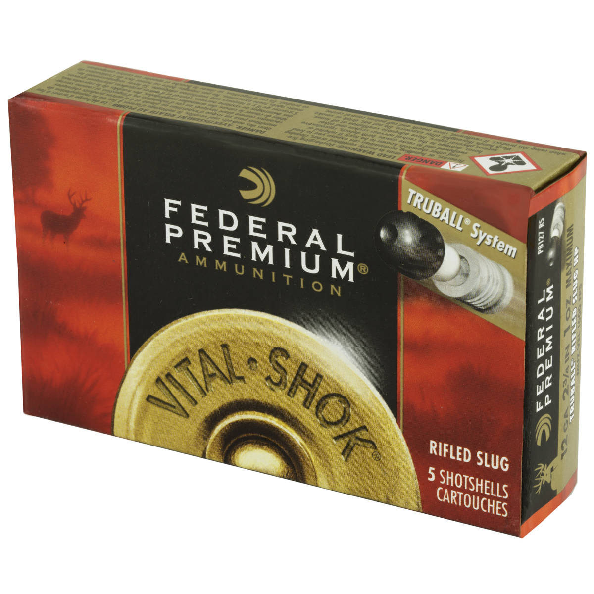 Federal PB127RS Premium Vital-Shok TruBall 12 Gauge 2.75” 1 oz Rifled...-img-2