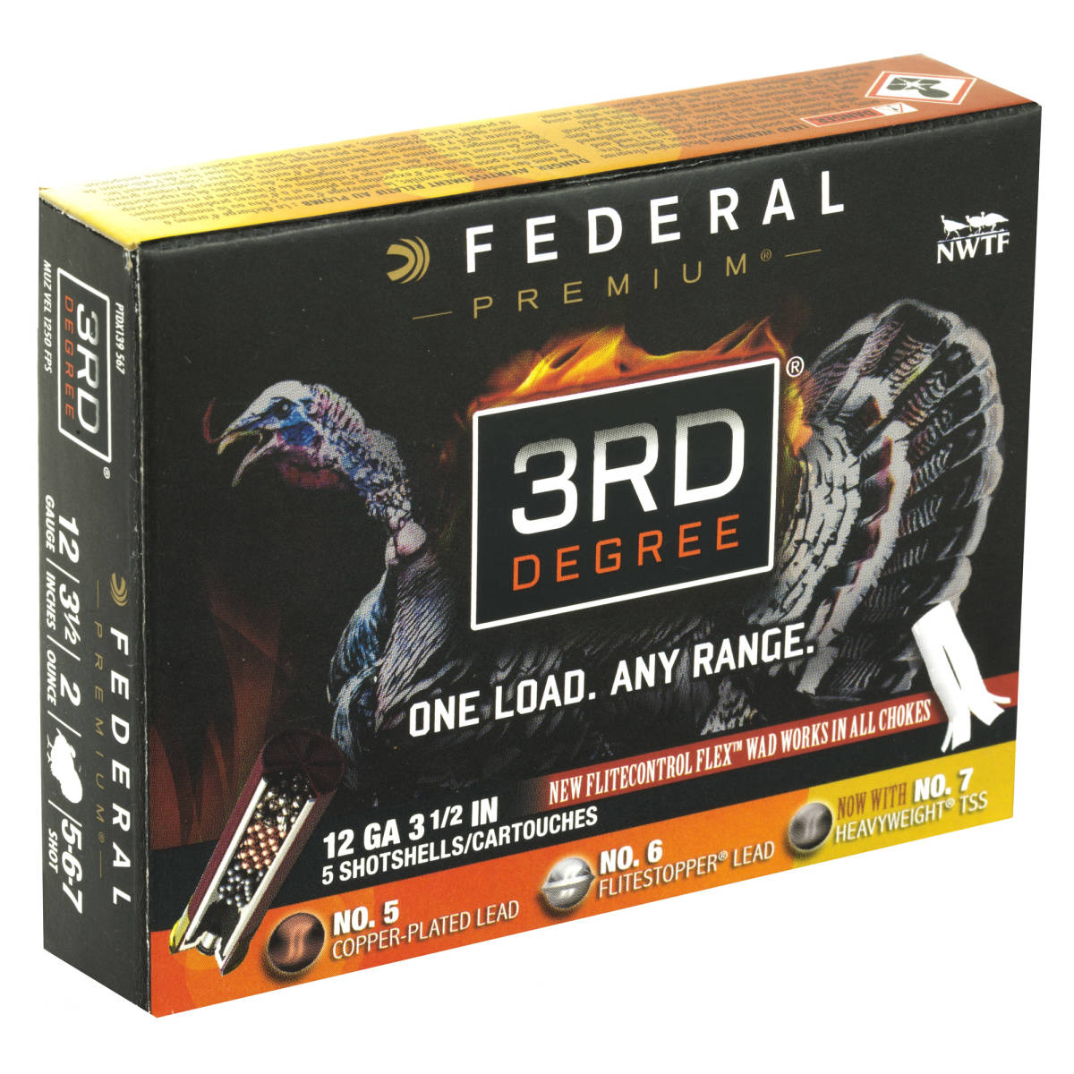Federal PTDX139567 Premium 3rd Degree 12 Gauge 3.50” 2 oz 5/6/7 Shot 5-img-1