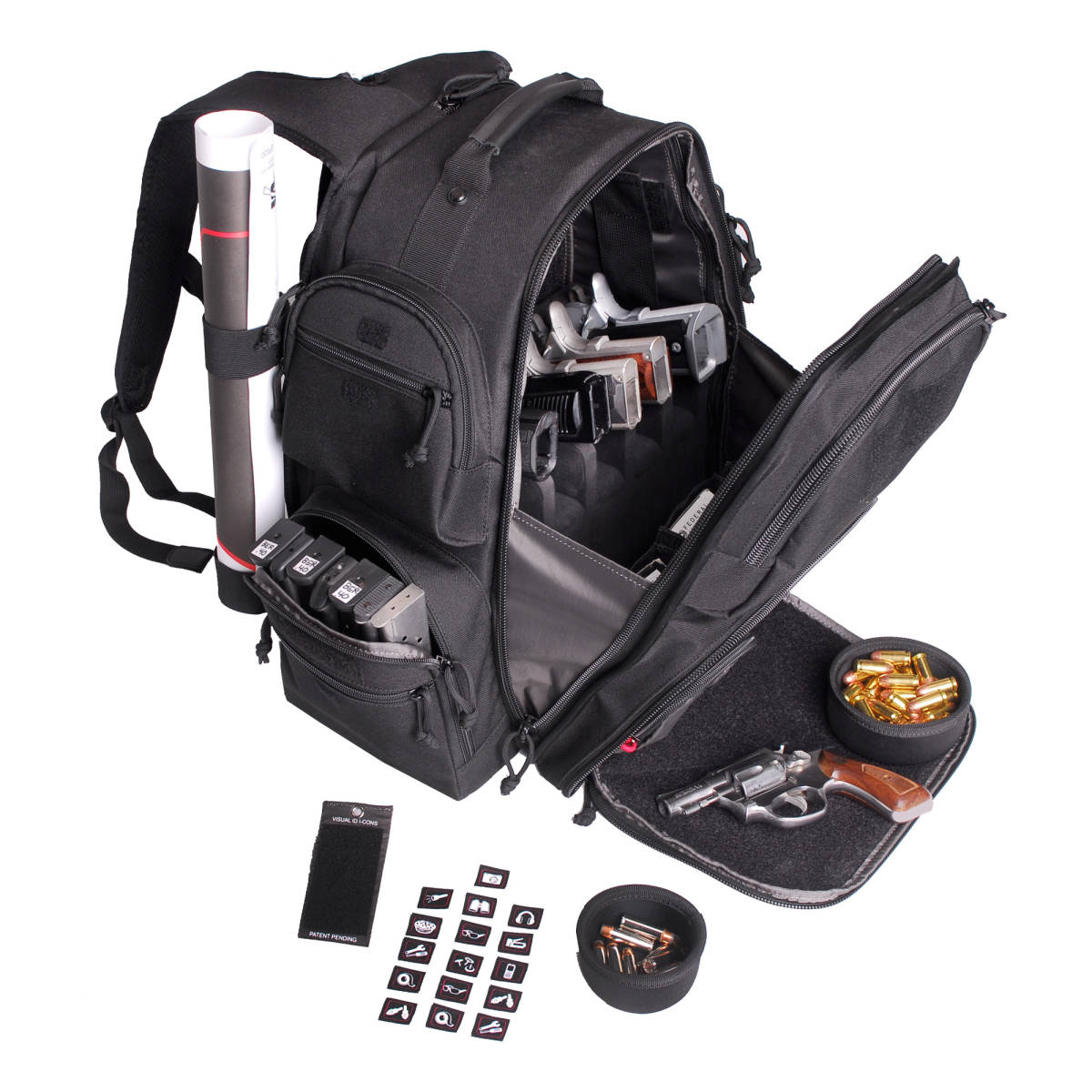 GPS Bags 1812BPB Executive Backpack Black Holds 5 Handguns-img-0