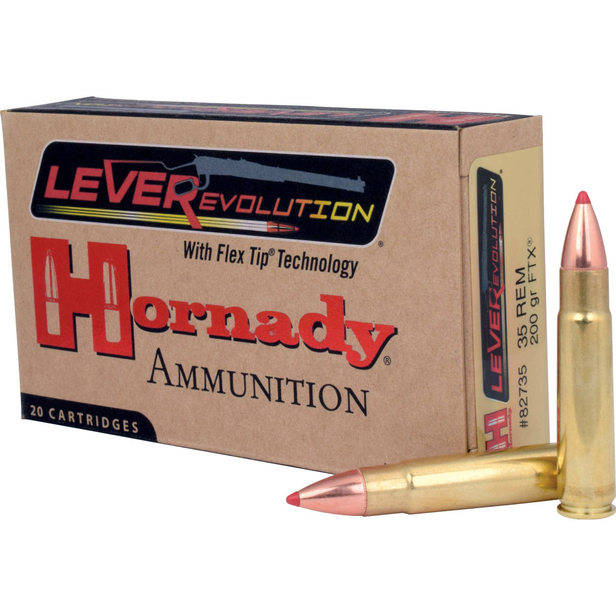 Hornady 82735 LEVERevolution 35Rem 200gr Flex Tip eXpanding 20 Per...-img-1