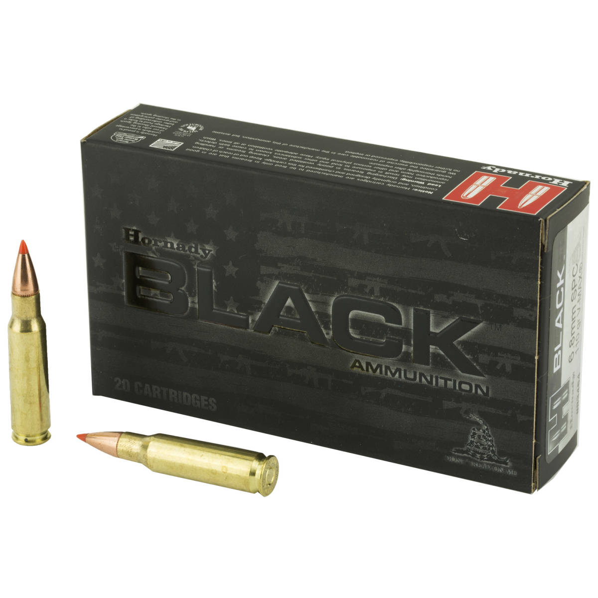 Hornady 83464 Black 6.8mmRemSPC 110gr V Max 20 Per Box/10 Case-img-1