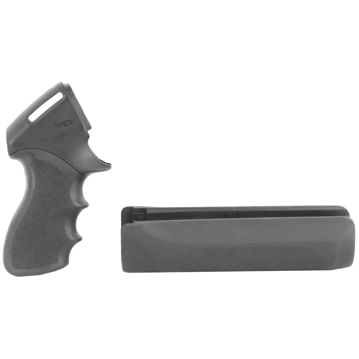 Hogue 08715 Tamer Pistol Grip & Forend Black Rubber with Finger Grooves-img-1