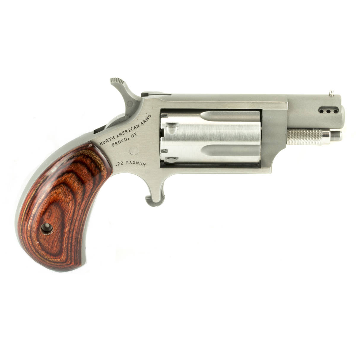 NAA 22MSP Mini-Revolver 22 Magnum 1.13” Ported Stainless Barrel &...-img-1