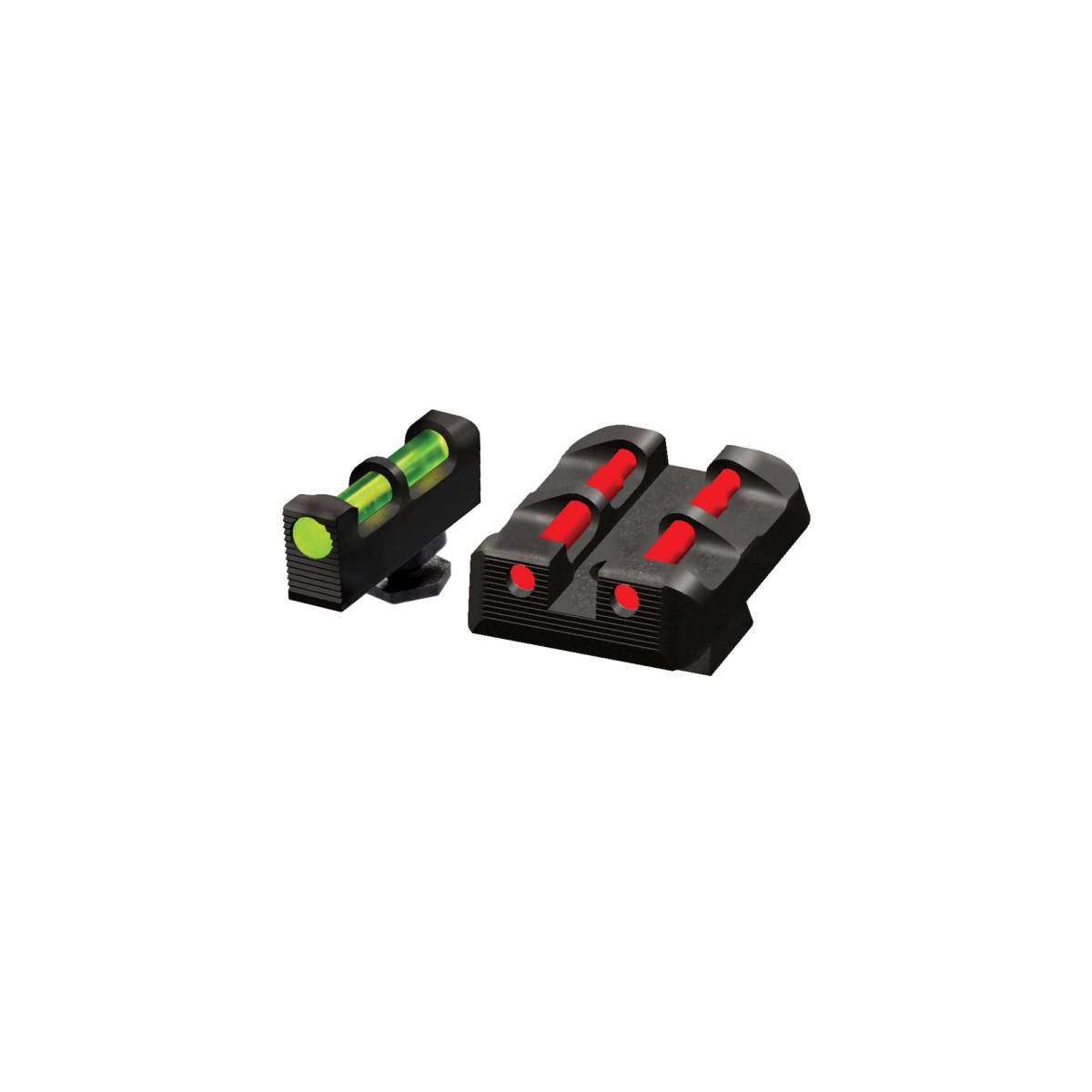 HiViz GLT178 Target Sight Set Glock Green Fiber Optic Front Sight-Red Rear-img-1