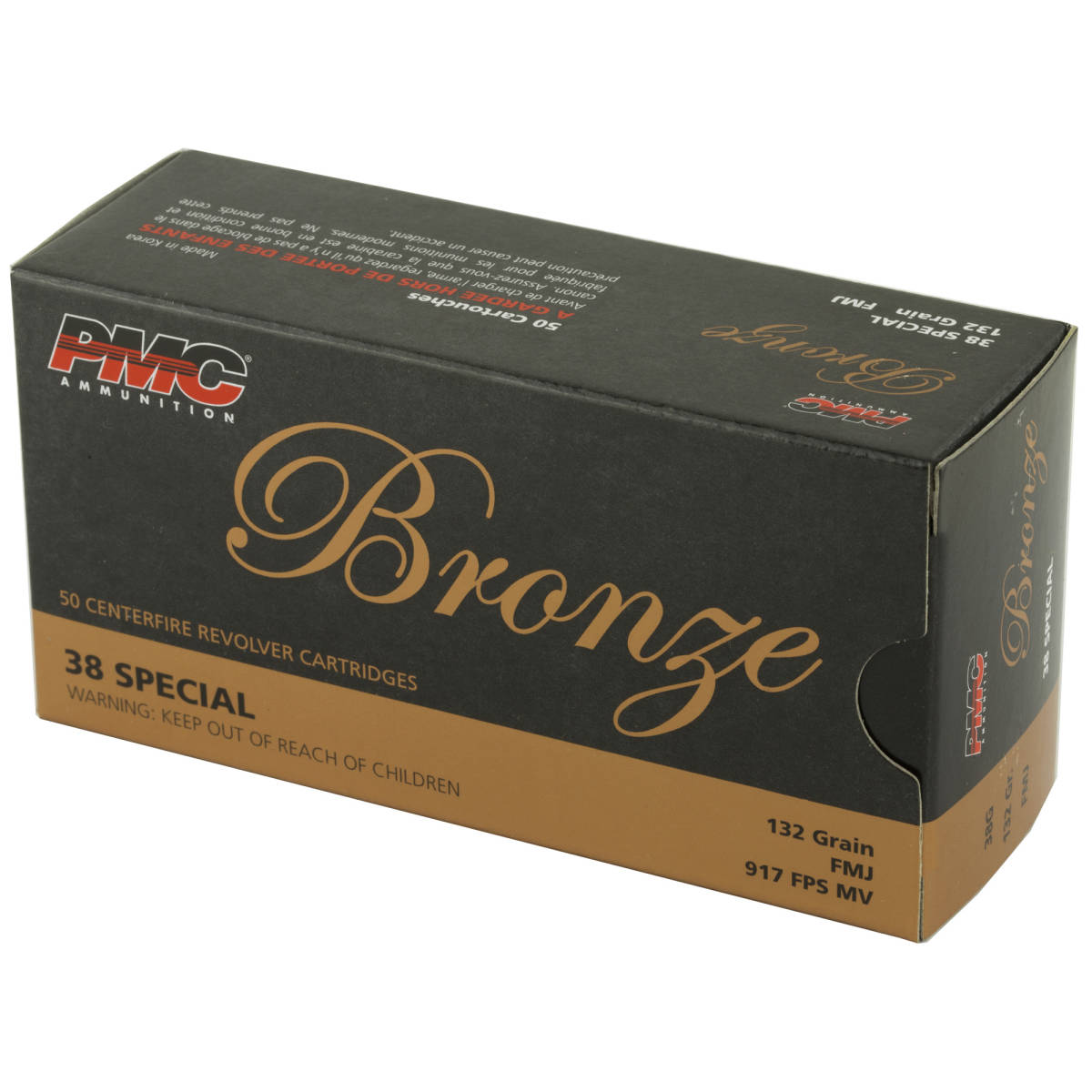 PMC Bronze 38 Special 132 Grain Full Metal Jacket 50 Round Box 38gr-img-2