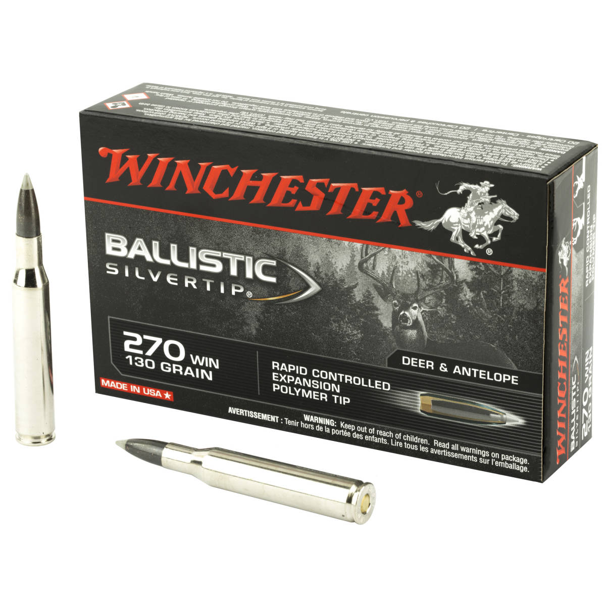 Winchester Ammo SBST270 Ballistic Silvertip 270 Win 130 gr Rapid ...