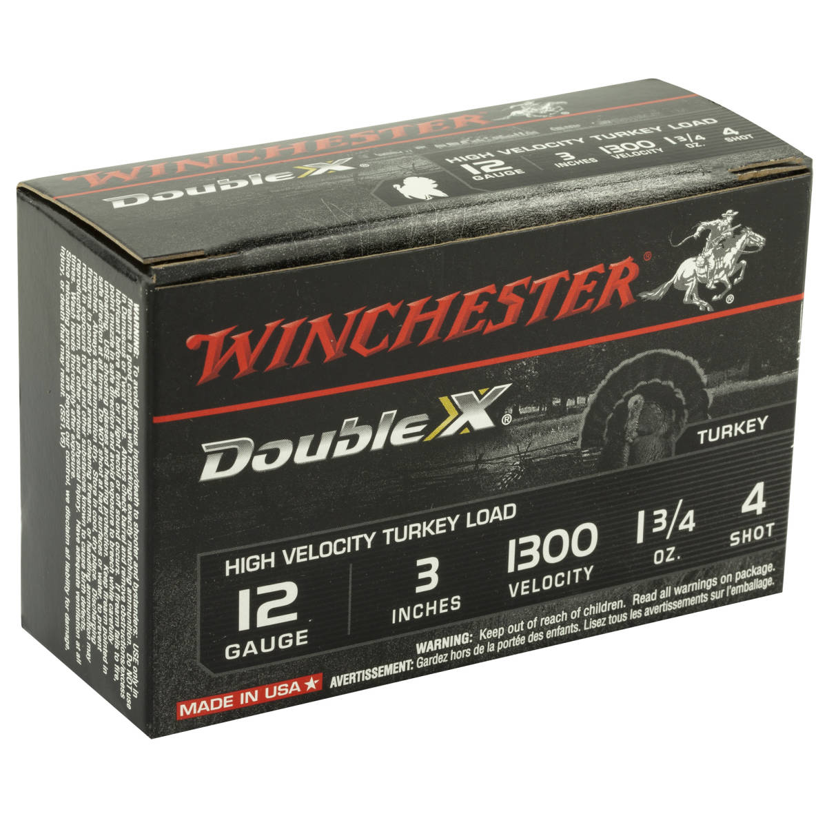 Winchester Ammo STH1234 Double X High Velocity Turkey 12Gauge 3” 1...-img-2