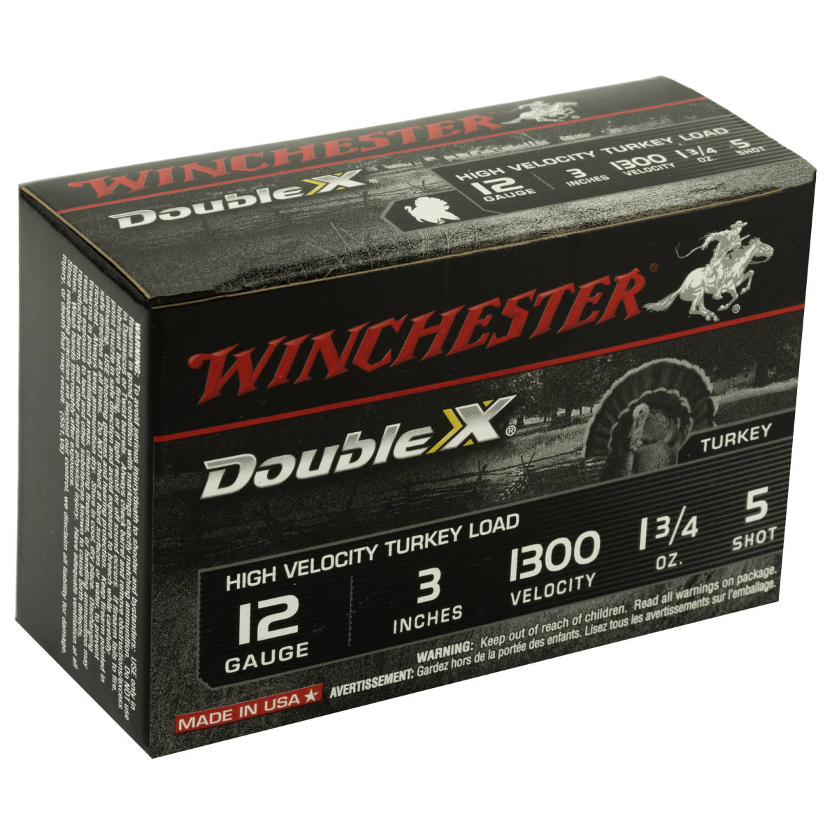 Winchester Ammo STH1235 Double X High Velocity Turkey 12 Gauge 3” 1...-img-1