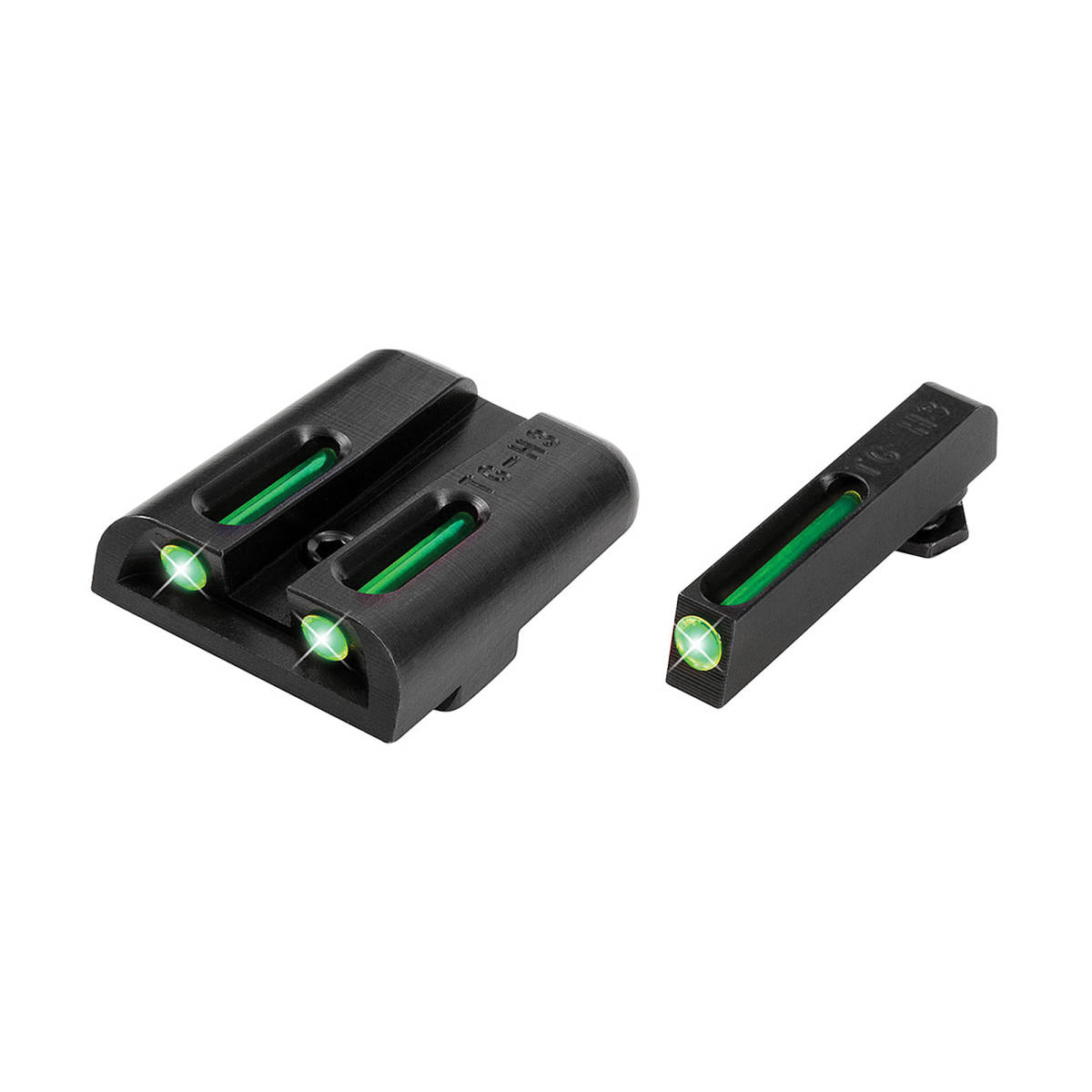 TruGlo TG131GT1 TFO Green Fiber Optic/Tritium Front & Rear/Black Nitride-img-0