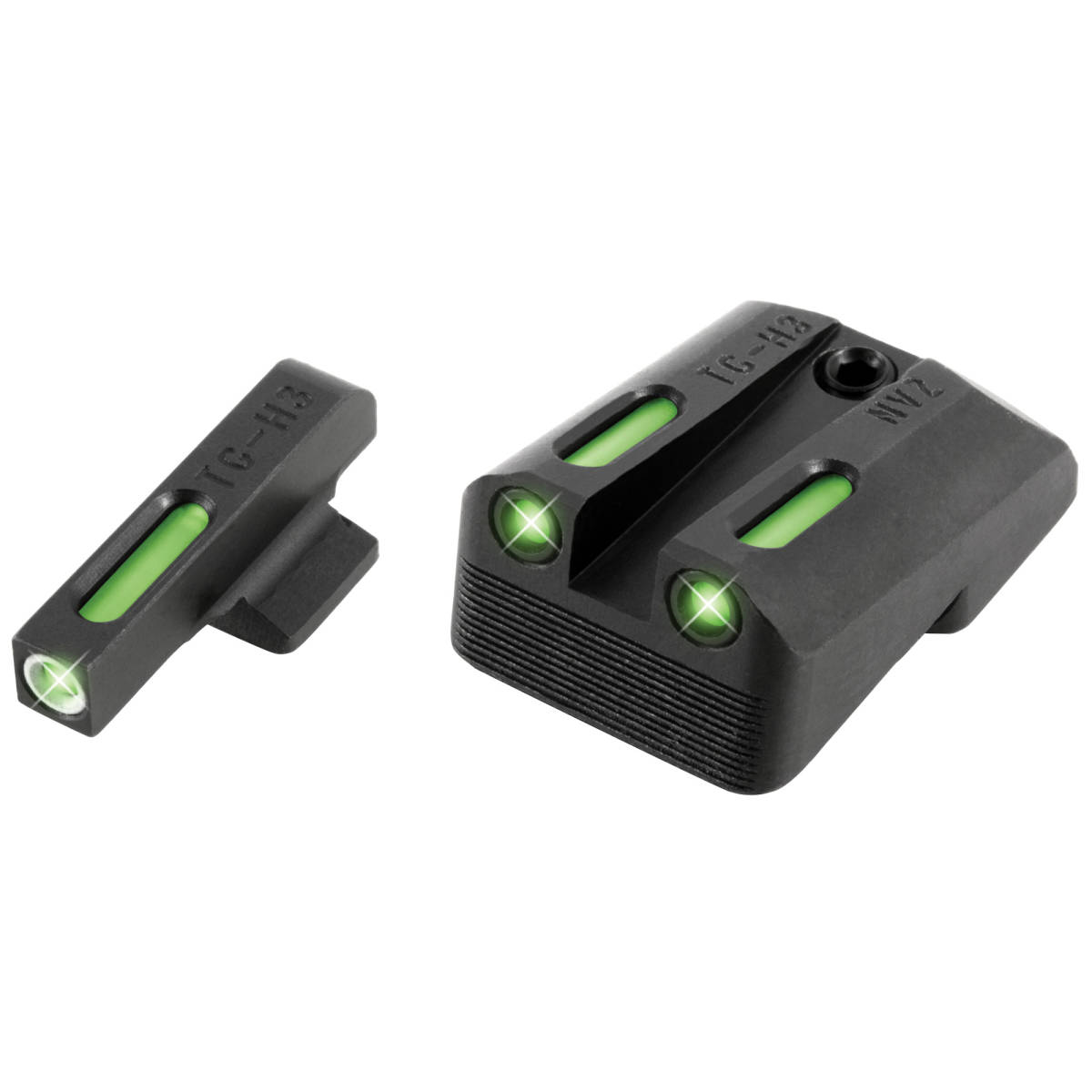 TruGlo TG13NV3A TFX Black | Green Tritium & Fiber Optic White Outline...-img-1