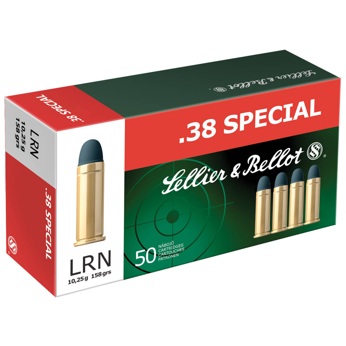 Sellier & Bellot SB38A Handgun 38Special 158gr Lead Round Nose 50 Per...-img-1