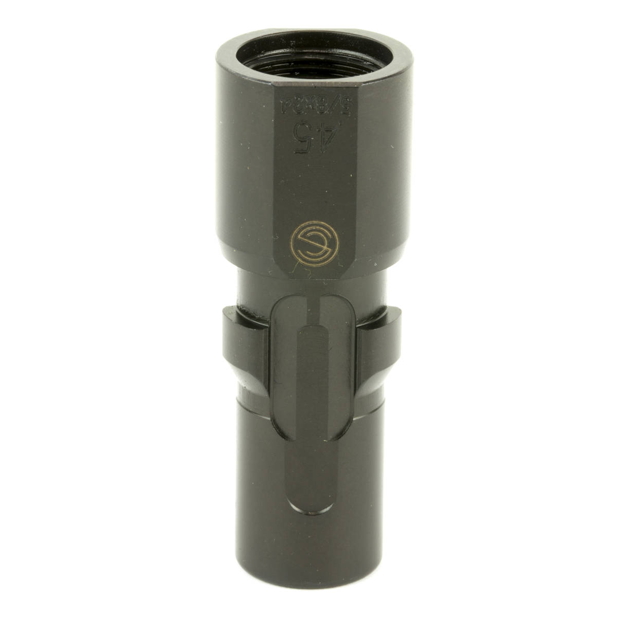 SilencerCo AC2603 3-Lug Muzzle Device 45 ACP 5/8”-24 Threads Black-img-1