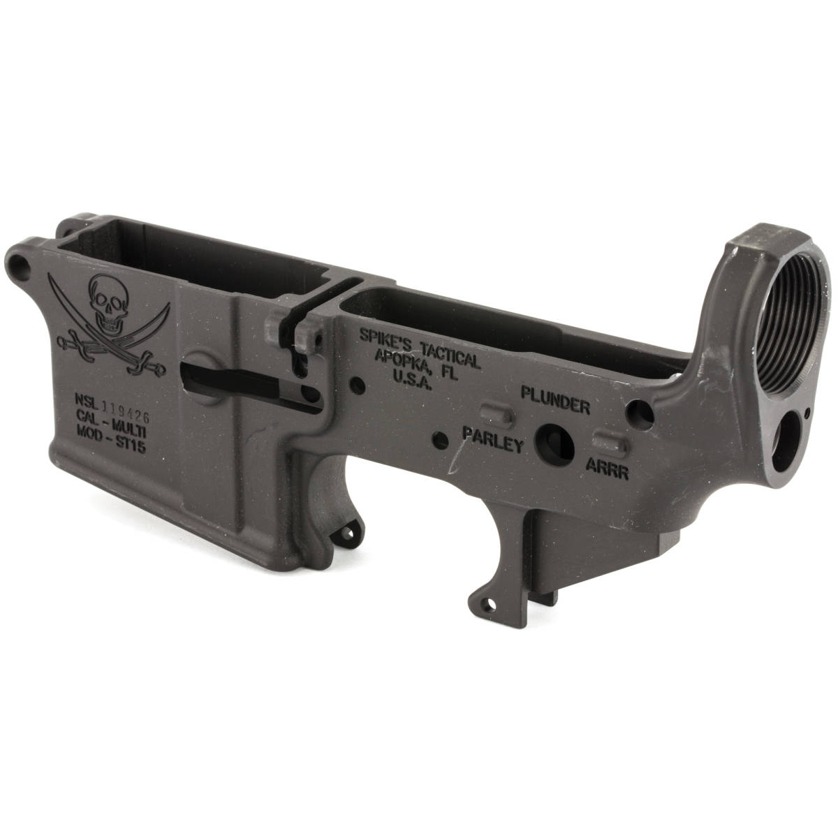 Spikes STLS016 Calico Jack Stripped Lower Receiver Multi-Caliber 7075-T6-img-1