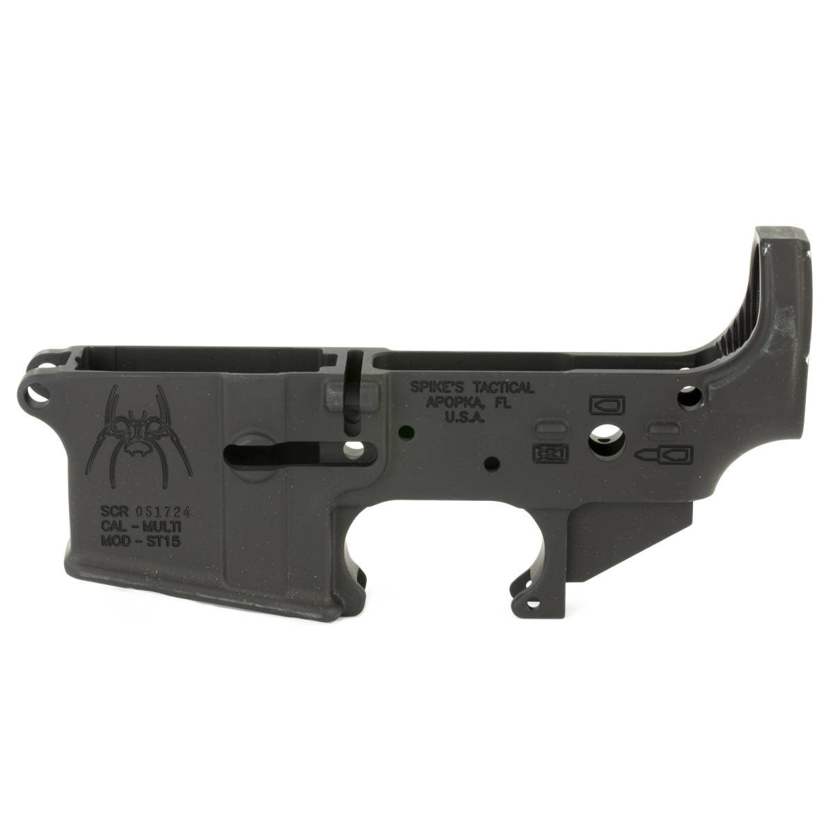 Spikes STLS019 Spider Stripped Lower Receiver with Billet Markings...-img-1