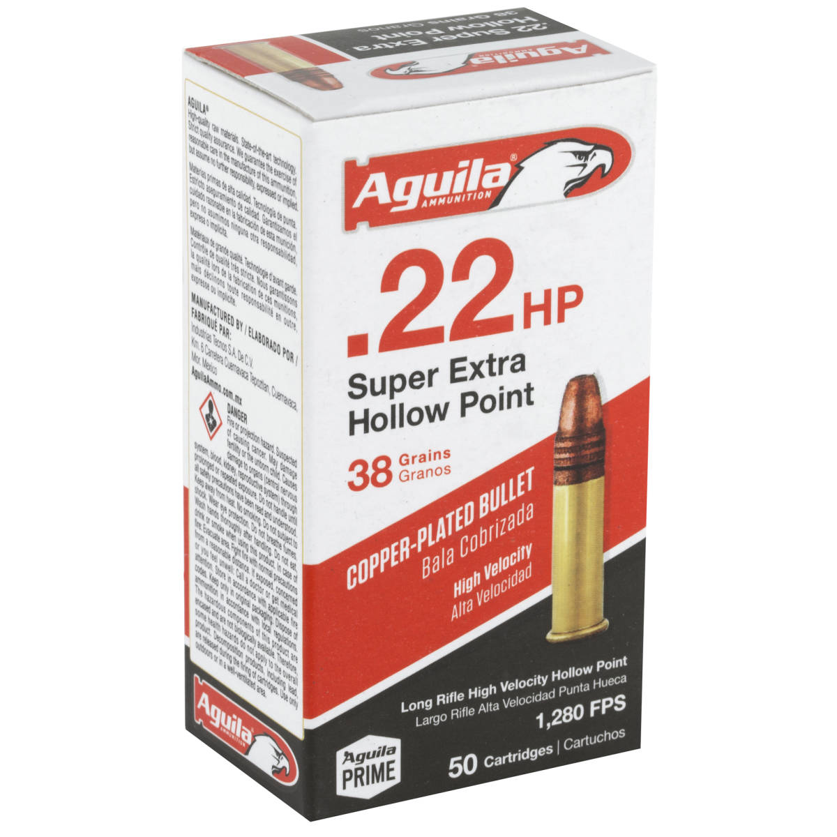 Aguila 22LR Ammo Super Extra High Velocity 22 LR 38 gr Copper Plated...-img-1
