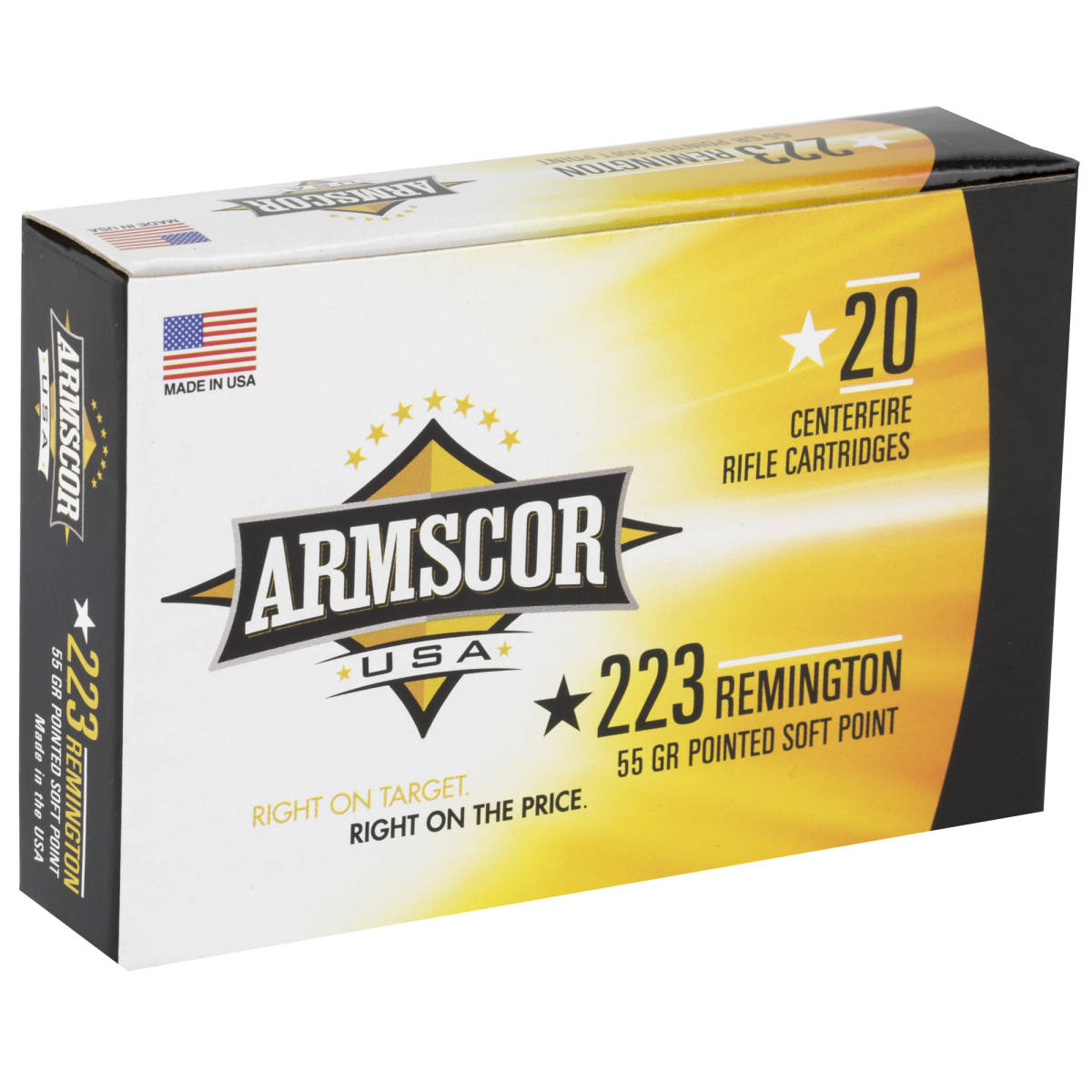 Armscor AC2232N USA 223Rem 55gr Pointed Soft Point 20 Per Box/50 Case-img-2