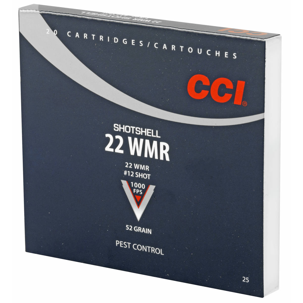 CCI 0025 Pest Control Shotshell 22WMR 52gr #12Shot 20 Per Box/100 Case-img-3