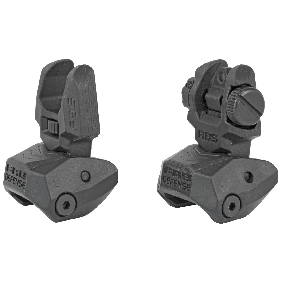 FAB Defense FXFRBS Front and Rear Set of Flip-Up Sights Black Folding...-img-1