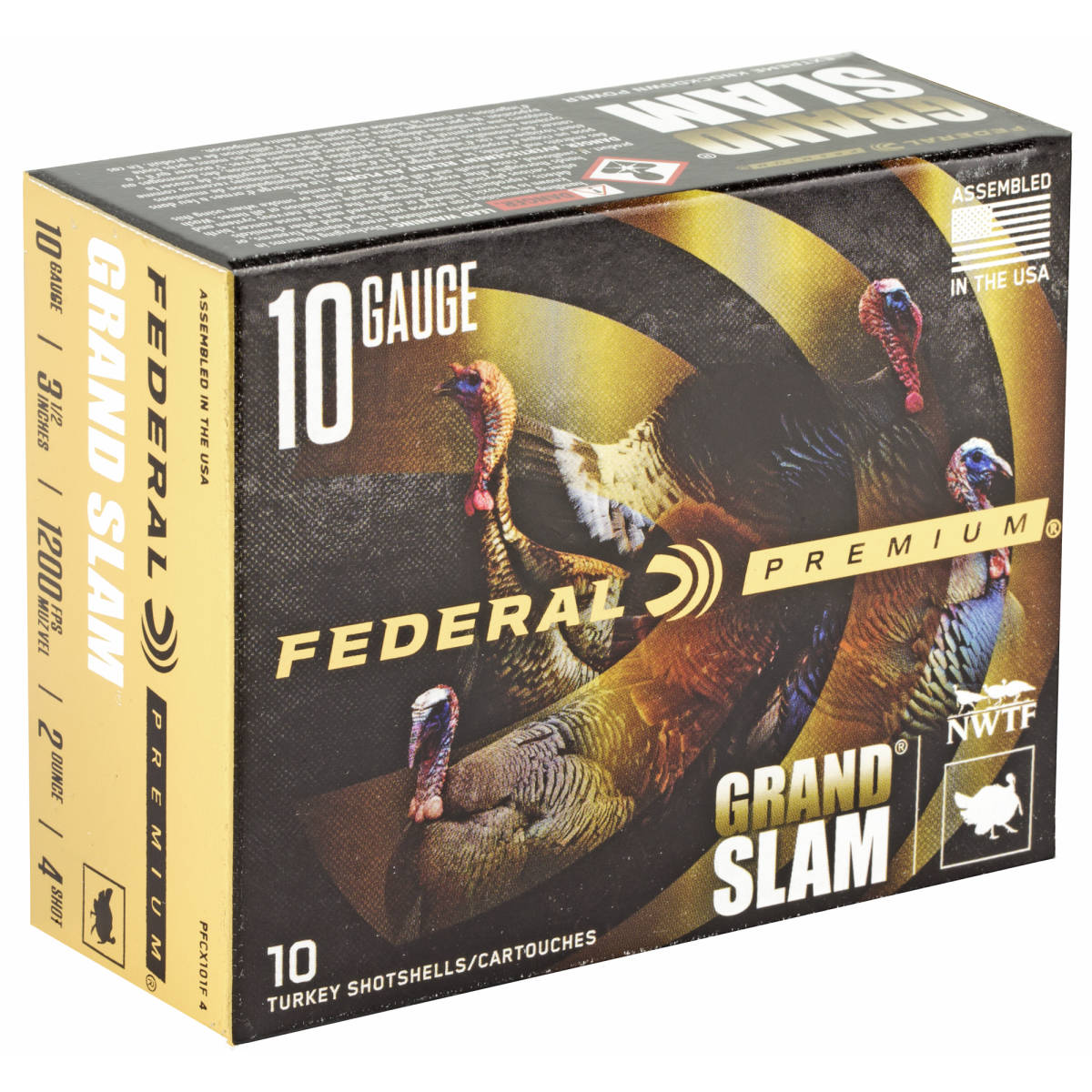Federal PFCX101F4 Premium Grand Slam 10 Gauge 3.5” 2 oz 4 Shot Bx/ 5 Cs-img-1