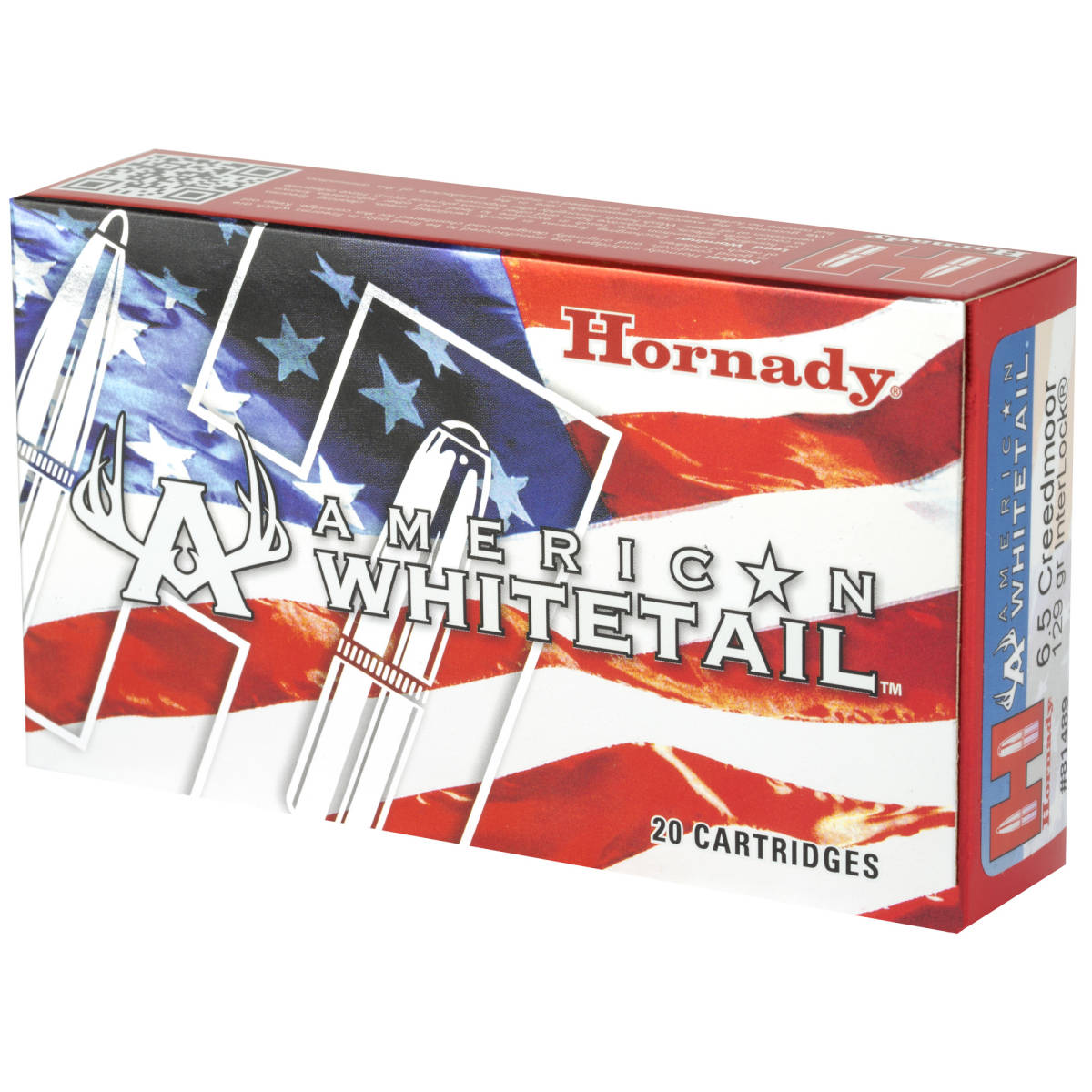 6.5 Creedmoor Hornady American Whitetail 129gr Interlock Hunting Ammo-img-3