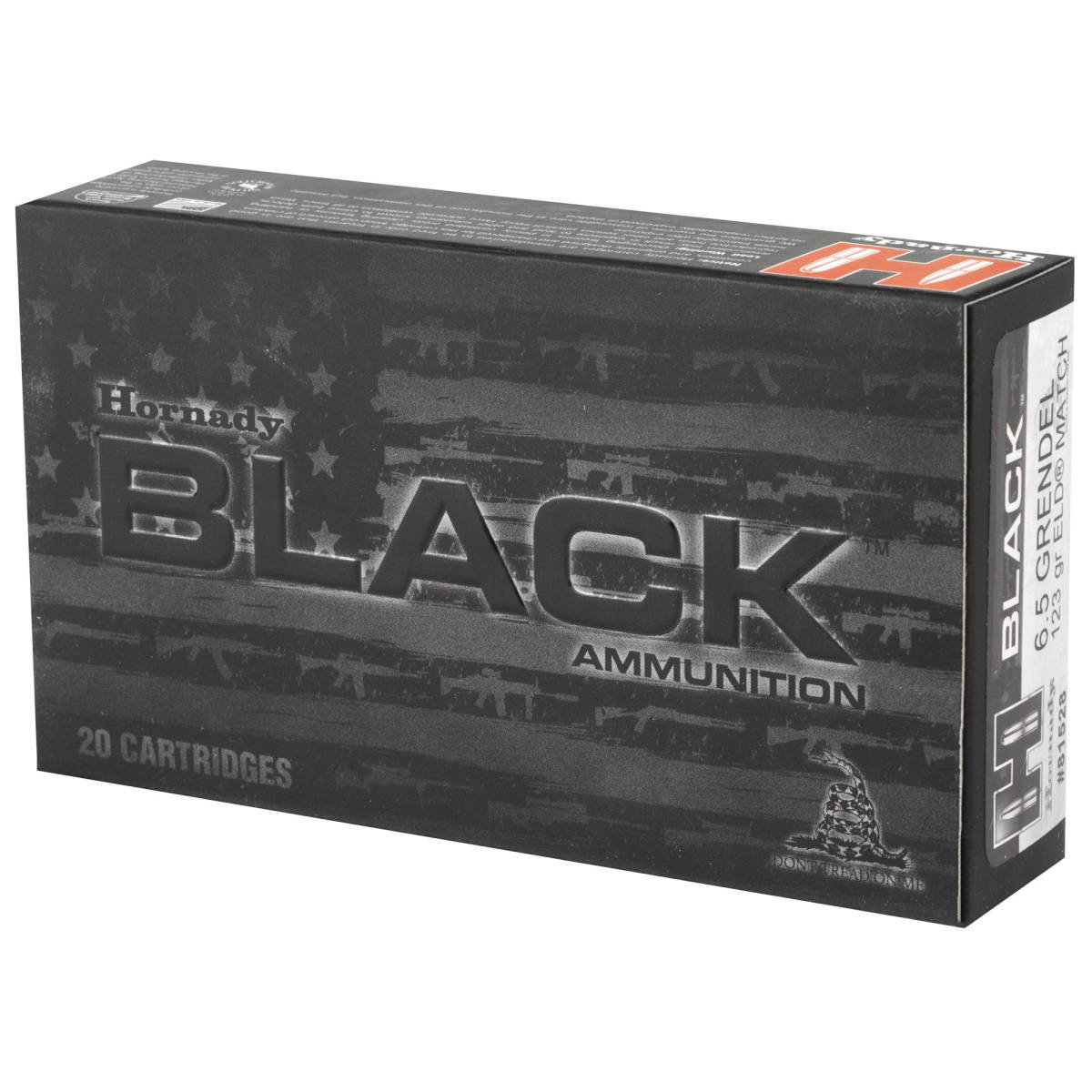 HORNADY BLACK AMMUNITION 6.5 GRENDEL 123 GRAIN ELD MATCH 20 RND BOX-img-3