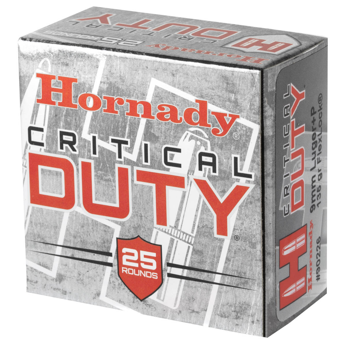 HORNADY CRITICAL DUTY 9MM+P 135 GR HOLLOW POINT AMMO PERSONAL DEFENSE HP 9-img-2