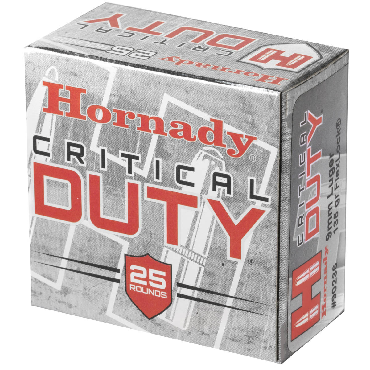 HORNADY CRITICAL DUTY 9MM 135 GR HOLLOW POINT AMMO PERSONAL DEFENSE HP ...